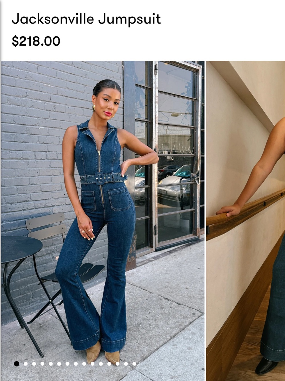 Show Me Your Mumu Denim Jacksonville Jumpsuit - Dark Blue never worn!!